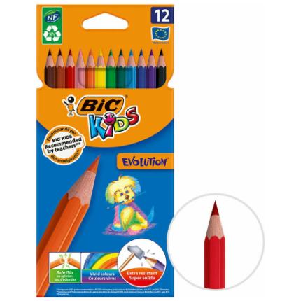 Bic drvene boje KIDS Evolution 1/12