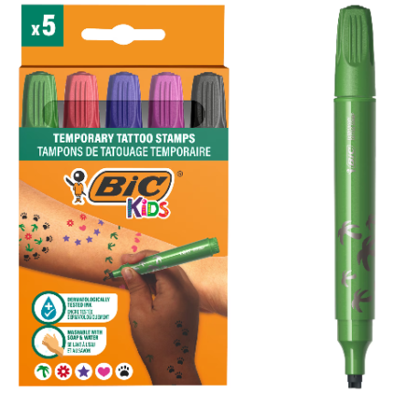BIC KIDS TATTOO 5 MARKERA PEČATA
