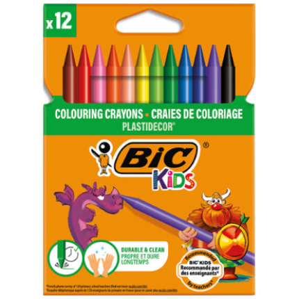 Bic voštane boje Plastidecor 1/12