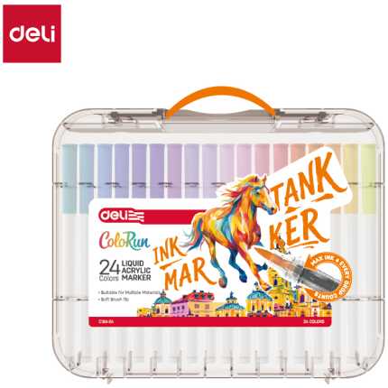 AKRILNI MARKERI DELI 1/24 SA ČETKICOM EC199-24